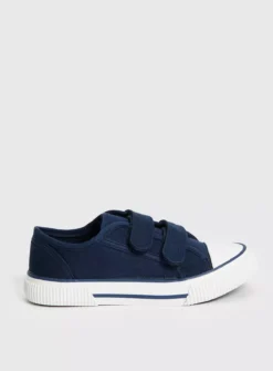Navy Twin Strap Canvas Trainers 8 Infant -Hush Puppies Clothing Sale tuc143421523 Blue R Z001A