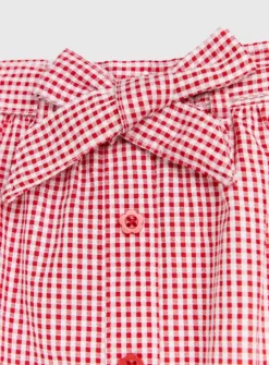 Red Gingham Skirt Easy Iron School Skirt3 Years -Hush Puppies Clothing Sale tuc143433997 Red R Z002A 4