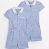 Blue Gingham Play Suit 2 Pack 11 Years -Hush Puppies Clothing Sale tuc143435141 Blue R Z001A 3