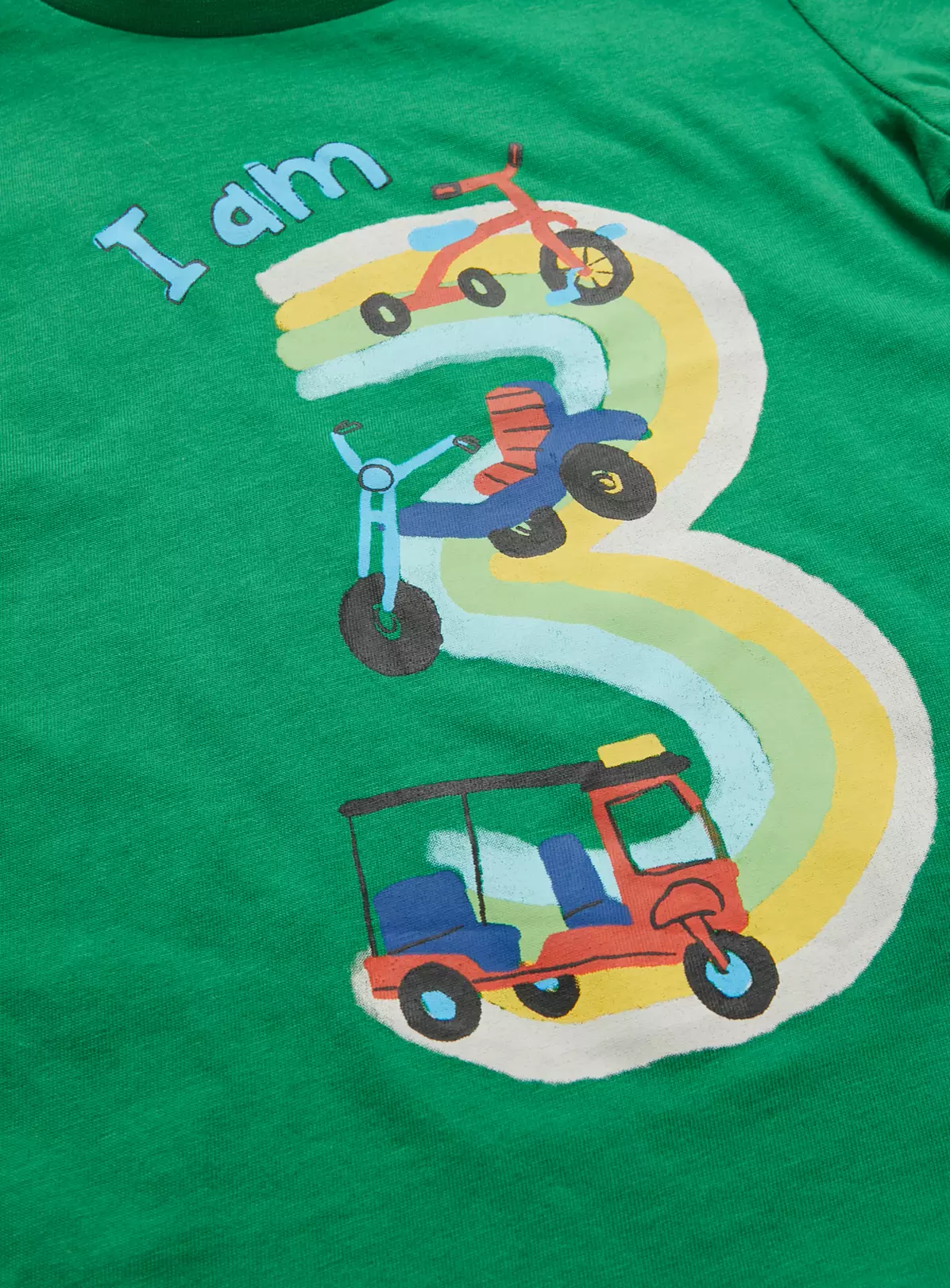 I Am 3 Green Birthday T-Shirt 3-4 Years 4 I Am 3 Green Birthday T-Shirt 3-4 Years - Image 2