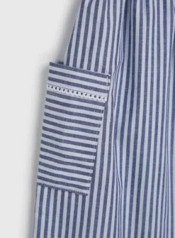 Navy Stripe School Dress 8 Years