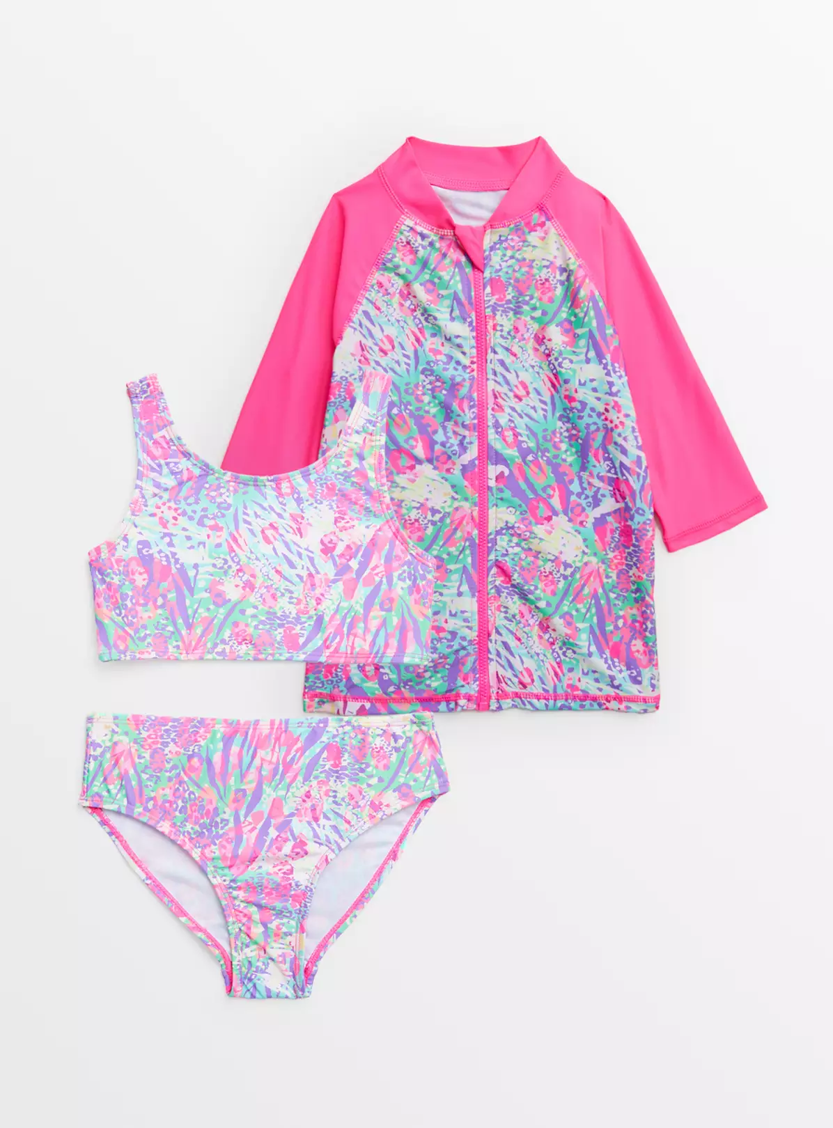 Animal Print 3 Piece Swim Set 3 Years 3 Animal Print 3 Piece Swim Set 3 Years