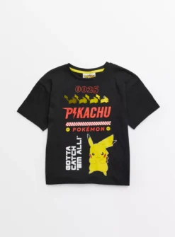Pokemon Pikachu Black Graphic T-Shirt 6 Years -Hush Puppies Clothing Sale tuc143444899 Black R Z001A