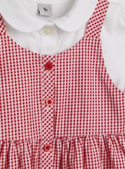 Red Gingham Dress & Top Set 7 Years