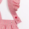 Red Gingham School Skirt With Braces 11 Years -Hush Puppies Clothing Sale tuc143446632 Red R Z002A 1
