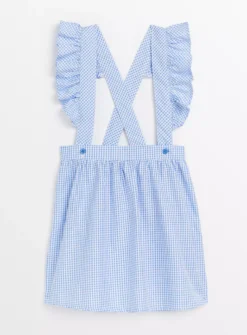 Blue Gingham School Skirt With Braces10 Years 5 Blue Gingham School Skirt With Braces10 Years -Hush Puppies Clothing Sale tuc143446860 Blue R Z001A 1