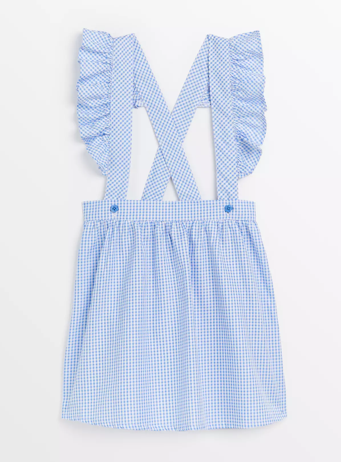 Blue Gingham School Skirt With Braces4 Years 4 Blue Gingham School Skirt With Braces4 Years - Image 2