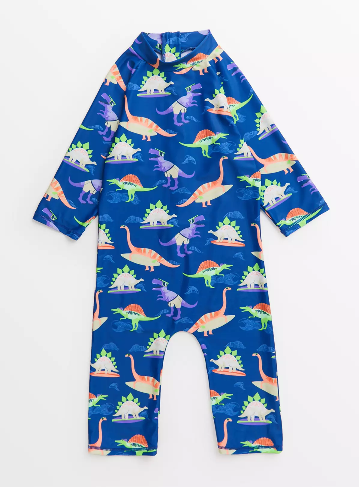 Navy Surfing Dinosaur Print Sunsuit 5 Years 3 Navy Surfing Dinosaur Print Sunsuit 5 Years