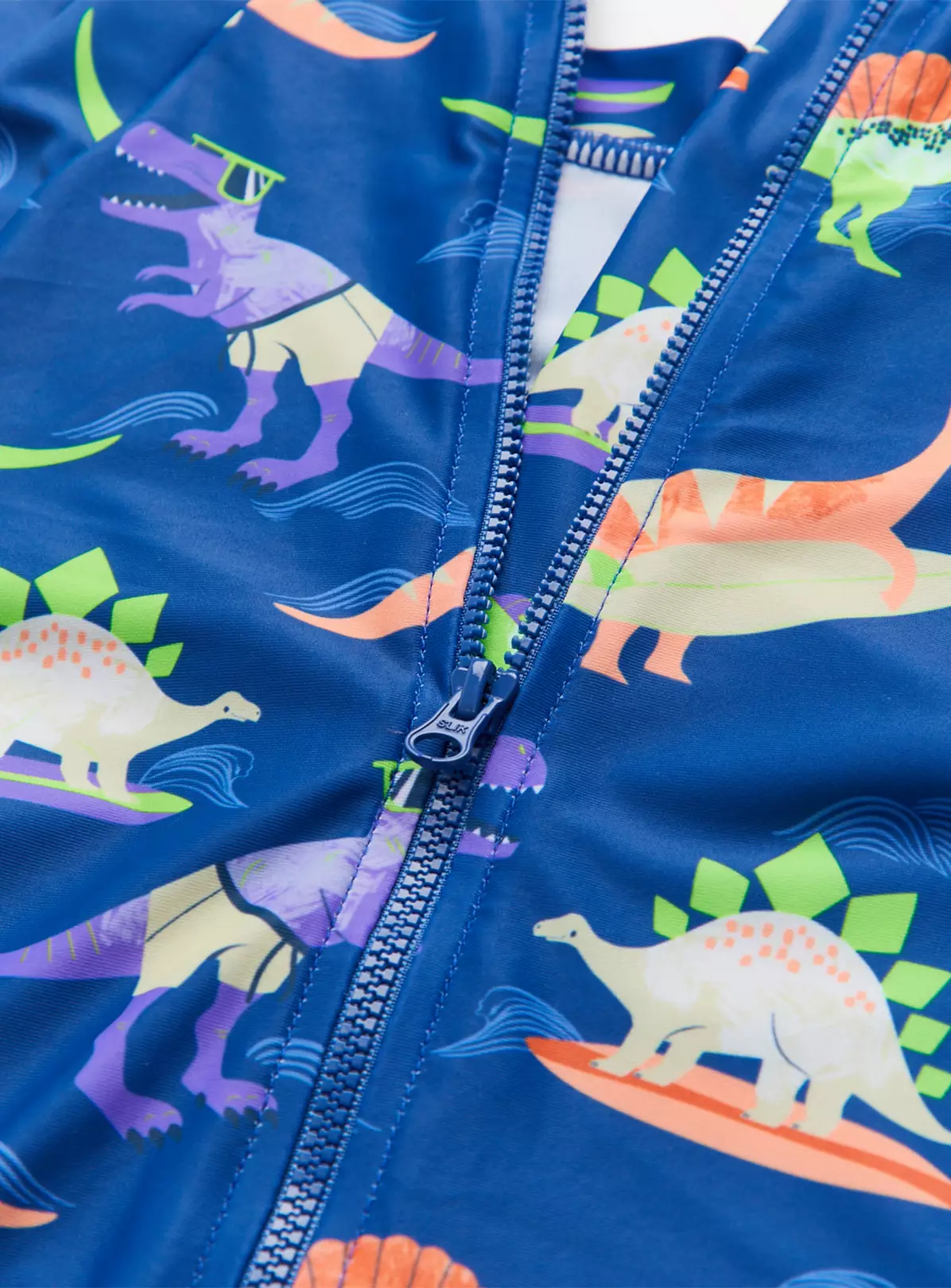 Navy Surfing Dinosaur Print Sunsuit 5 Years 4 Navy Surfing Dinosaur Print Sunsuit 5 Years - Image 2