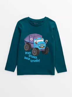 Green Recycling Truck Long Sleeve Top 1.5-2 Years