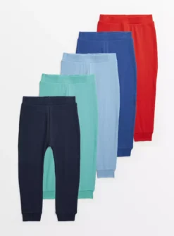 Bright Plain Leggings 5 Pack 1.5-2 Years