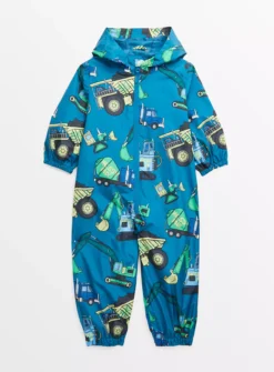 Blue Digger Print Puddlesuit 1.5-2 Years -Hush Puppies Clothing Sale tuc143459302 Multi20Coloured R Z001A