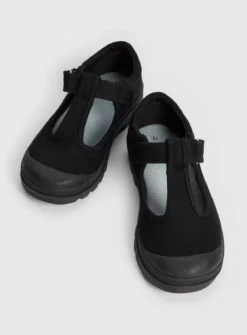 Black Canvas Chunky T-Bar Shoes8 Infant -Hush Puppies Clothing Sale tuc143461752 Black R Z002A
