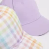 Rainbow Check & Lilac Caps 2 Pack 1-2 Years 2 Rainbow Check & Lilac Caps 2 Pack 1-2 Years -Hush Puppies Clothing Sale tuc143462835 Multi20Coloured R Z002A