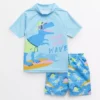 Dinosaur Rash Vest & Swim Shorts 7 Years 1 Dinosaur Rash Vest & Swim Shorts 7 Years -Hush Puppies Clothing Sale tuc143463096 Green R Z001A 3