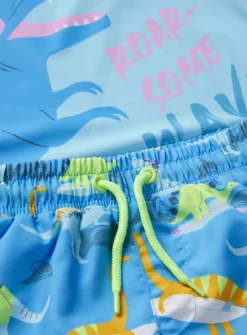 Dinosaur Rash Vest & Swim Shorts 5 Years -Hush Puppies Clothing Sale tuc143463096 Green R Z002A 2