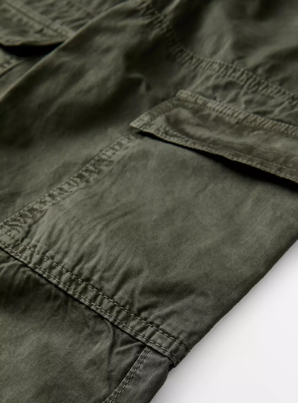 Khaki Washed Parachute Trousers 6 Years 4 Khaki Washed Parachute Trousers 6 Years - Image 2