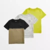 Khaki & Grey Marl T-Shirts 3 Pack3 Years -Hush Puppies Clothing Sale tuc143469877 Khaki R Z001A 1