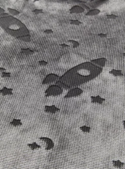 Grey Waffle Space Print Pyjamas 3-4 Years