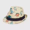 Dinosaur Print Straw Sun Hat 1-2 Years