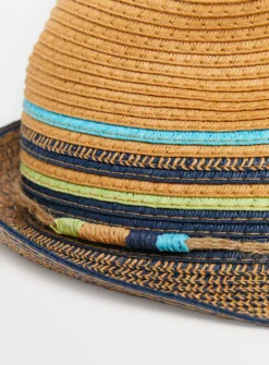 Stripe Straw Trilby Hat3-5 Years