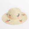 Peach Embroidered Straw Floppy Hat 1-2 Years -Hush Puppies Clothing Sale tuc143476444 Oatmeal R Z001A