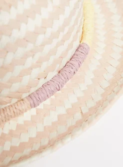 Pastel Pink Straw Trilby Hat 1-2 Years