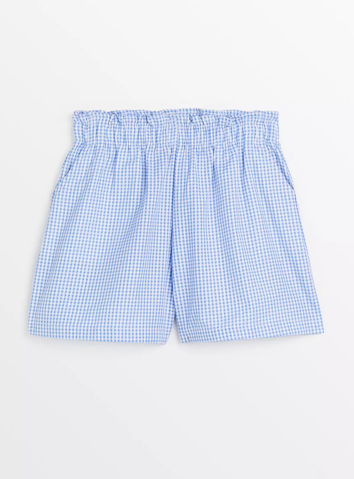 Blue Gingham School Shorts 6 Years 4 Blue Gingham School Shorts 6 Years - Image 2
