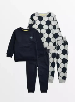 Navy & Football Print Sweat Set 2 Pack1-1.5 Years