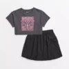 Black T-Shirt & Parachute Skirt Set8 Years -Hush Puppies Clothing Sale tuc143502260 Black R Z001A 1