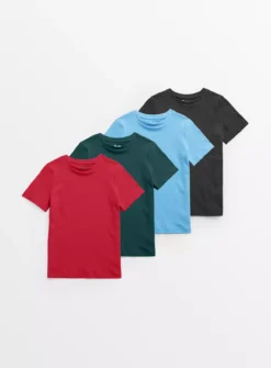 Bright Short Sleeve T-Shirt 4 Pack 9 Years 5 Bright Short Sleeve T-Shirt 4 Pack 9 Years -Hush Puppies Clothing Sale tuc143504126 Multi20Coloured R Z001A