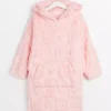 Pink Heart Fleece Hooded Blanket 5-6 Years 2 Pink Heart Fleece Hooded Blanket 5-6 Years -Hush Puppies Clothing Sale tuc143509550 Pink R Z001A