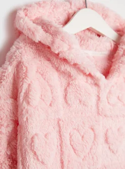 Pink Heart Fleece Hooded Blanket 5-6 Years -Hush Puppies Clothing Sale tuc143509550 Pink R Z002A