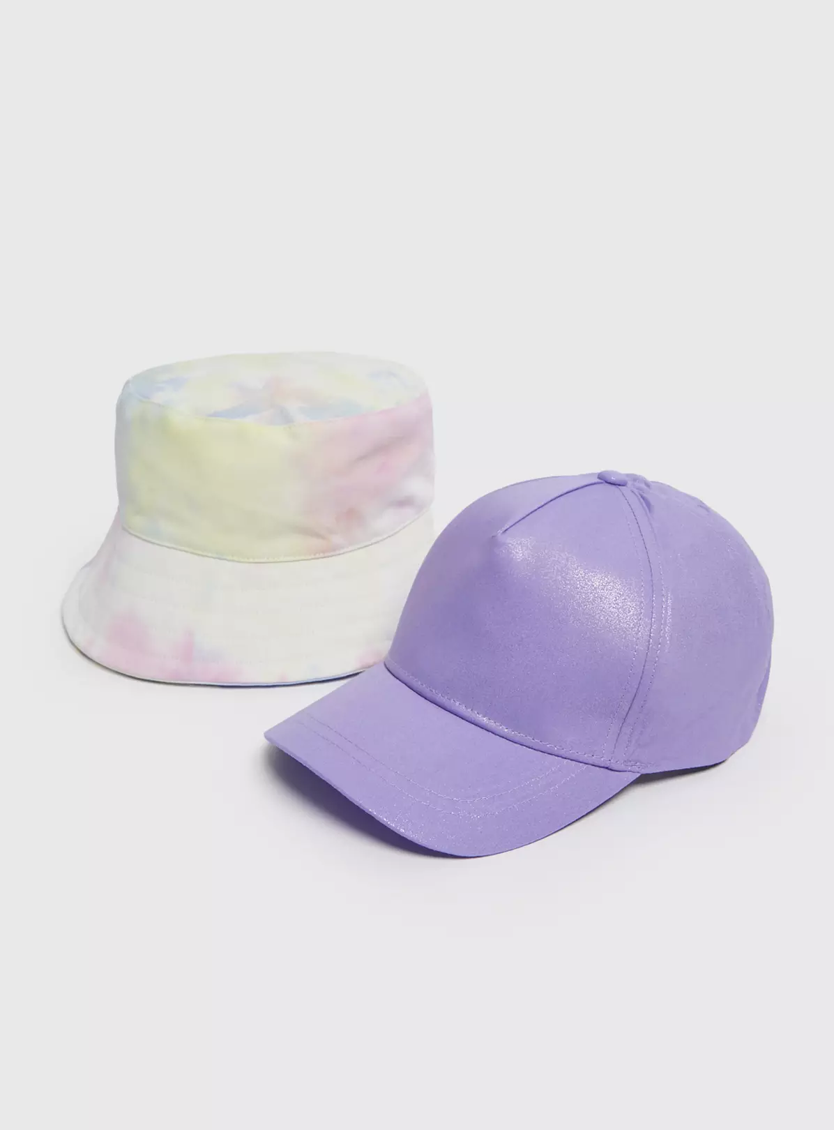 Pink Shimmer Cap & Tie Dye Bucket Hat 2 Pack 1-2 Years 4 Pink Shimmer Cap & Tie Dye Bucket Hat 2 Pack 1-2 Years - Image 2