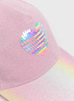 Pink Heart Sequin Sparkle Cap 1-2 Years 7 Pink Heart Sequin Sparkle Cap 1-2 Years -Hush Puppies Clothing Sale tuc143513161 Pink R Z002A