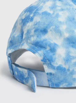 Blue Tie Dye & Plain Blue Caps 2 Pack 1-2 Years