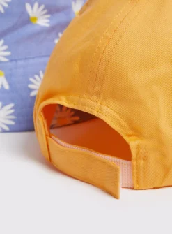 Daisy Print Bucket Hat & Yellow Cap 2 Pack 1-2 Years -Hush Puppies Clothing Sale tuc143513807 Multi20Coloured R Z003A