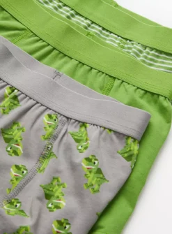 Green Pixel Dinosaur Trunks 5 Pack 11-12 Years