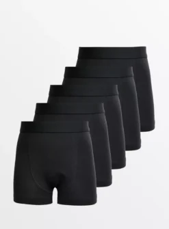 Plain Black Trunks 5 Pack 7-8 Years -Hush Puppies Clothing Sale tuc143517630 Black R Z001A 1