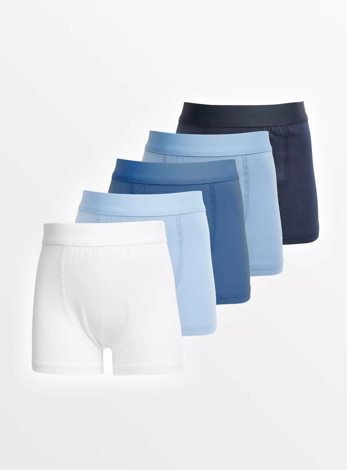 Tonal Blue Trunks 5 Pack 10-11 Years 3 Tonal Blue Trunks 5 Pack 10-11 Years
