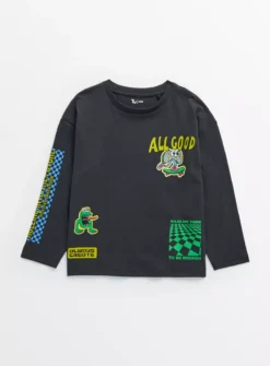 Black All Good Skater T-Shirt 11 Years