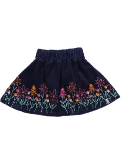 LILLY + SID GOTS Flower Border Cord Skirt 2-3 Years -Hush Puppies Clothing Sale tuc143537585 Navy R Z002A