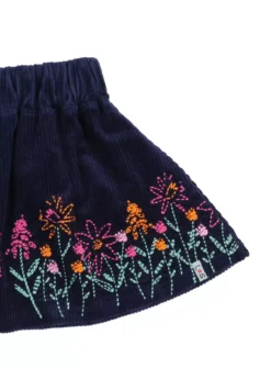 LILLY + SID GOTS Flower Border Cord Skirt 2-3 Years -Hush Puppies Clothing Sale tuc143537585 Navy R Z004A