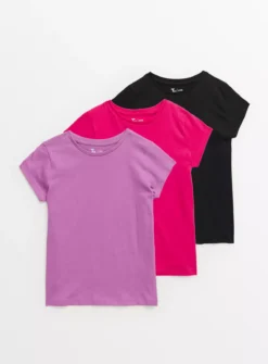 Bright Plain T-Shirts 3 Pack 11 Years -Hush Puppies Clothing Sale tuc143558589 Multi20Coloured R Z001A