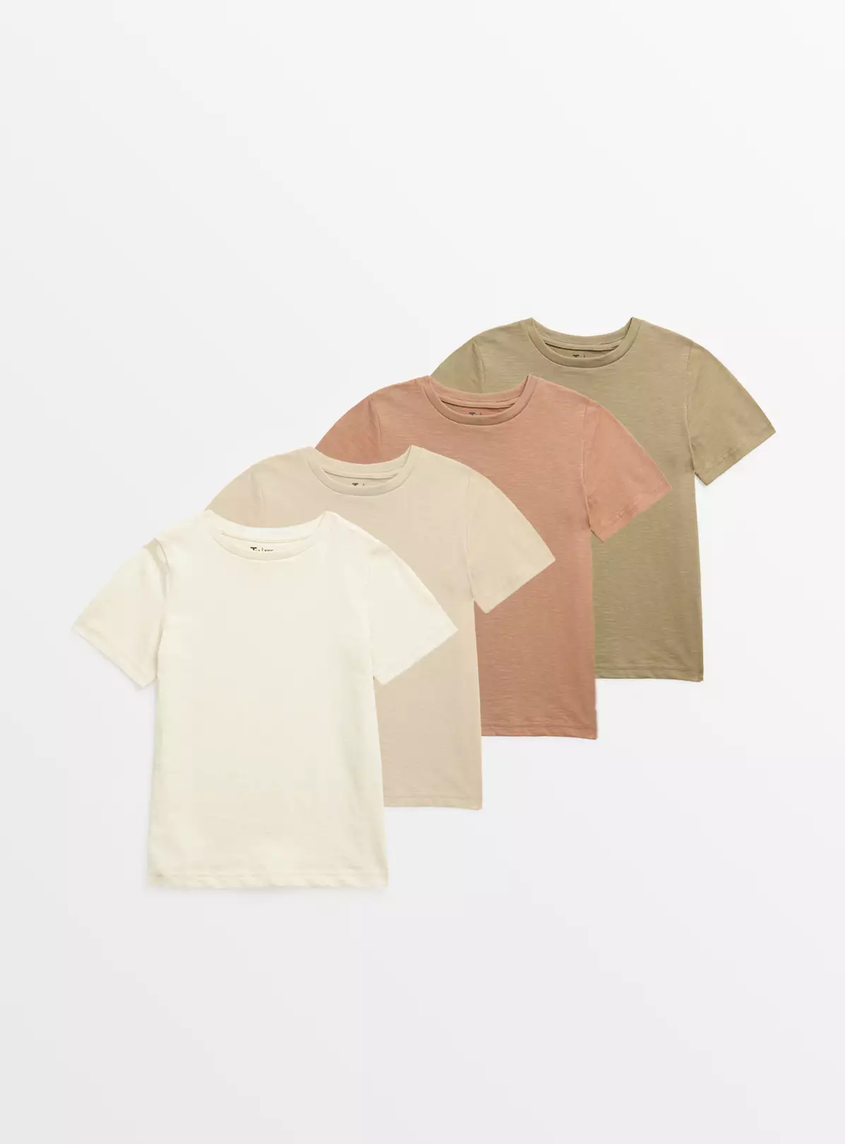 Neutral Plain T-Shirts 4 Pack5 Years 4 Neutral Plain T-Shirts 4 Pack5 Years - Image 2