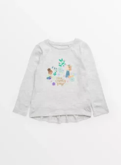 Grey Marl Lovely Day Long Sleeve Top 1-2 Years -Hush Puppies Clothing Sale tuc143591741 Grey R Z001A