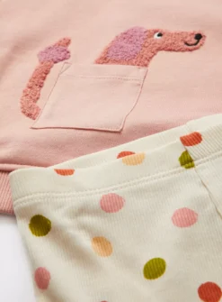 Dog Sweatshirt & Polka Dot Leggings Set1-2 Years -Hush Puppies Clothing Sale tuc143617243 Multi20Coloured R Z002A
