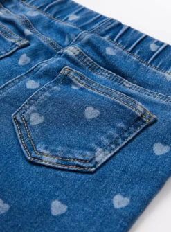 Blue Denim Heart Print Jeggings 1-2 Years -Hush Puppies Clothing Sale tuc143618465 Denim R Z002A