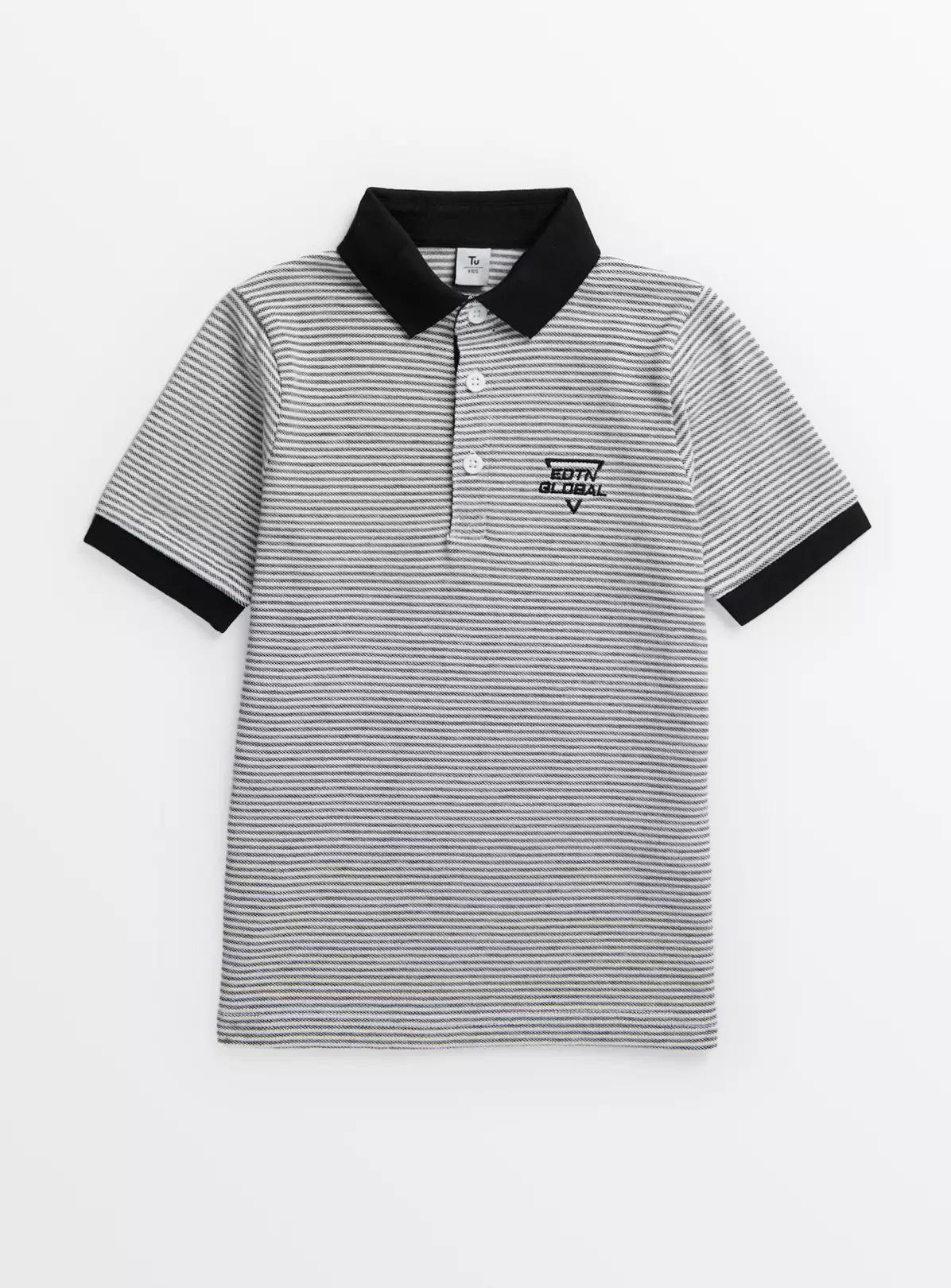 Mono Stripe Polo Shirt 11 Years 4 Mono Stripe Polo Shirt 11 Years - Image 2