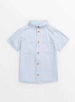 Blue Smart Short Sleeve Shirt 3 Years